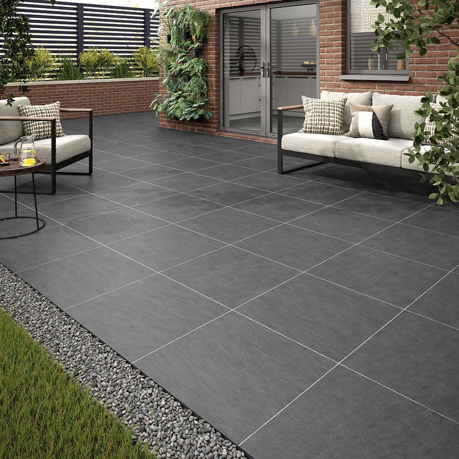 Barlow Black 600x900mm Outdoor Porcelain 20mm Tile