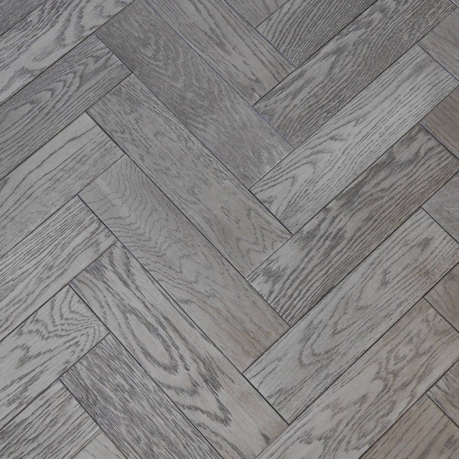 Gunmetal Grey Oak Herringbone 18mm