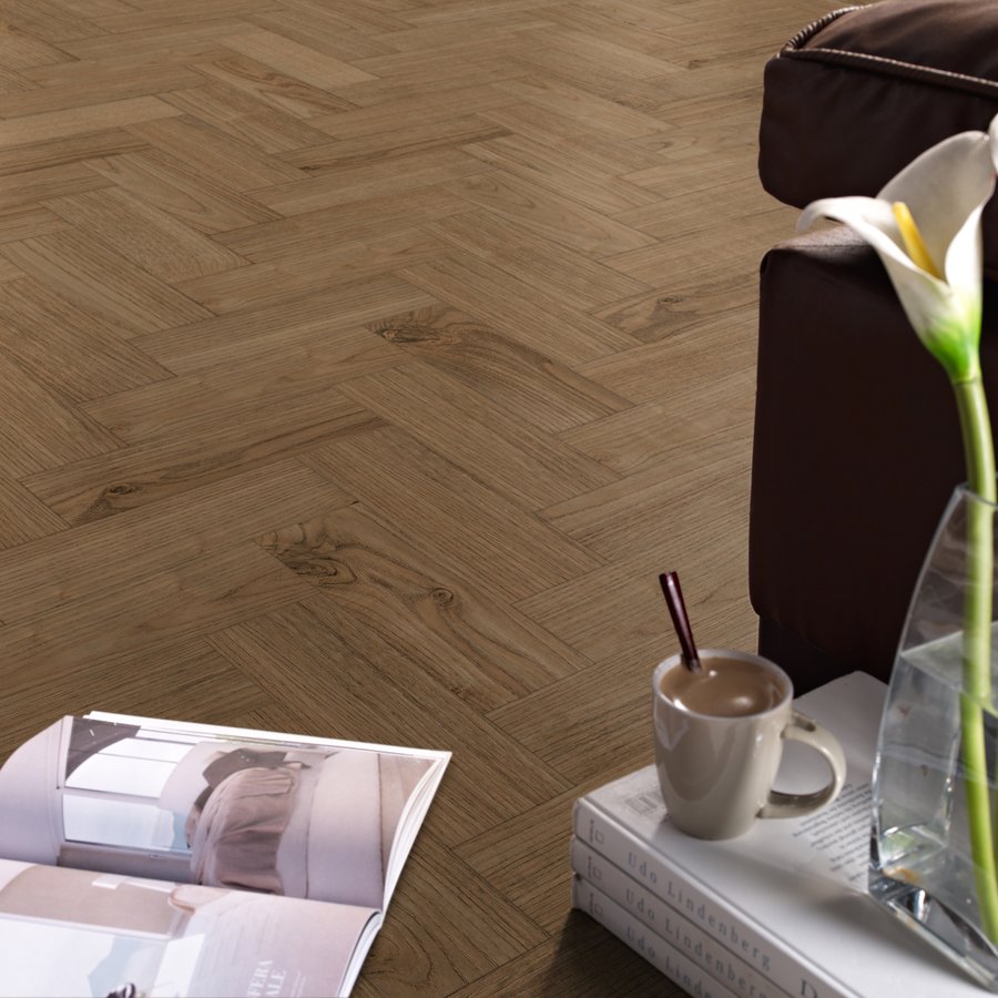 Heritage Oak Herringbone Dryback LVT