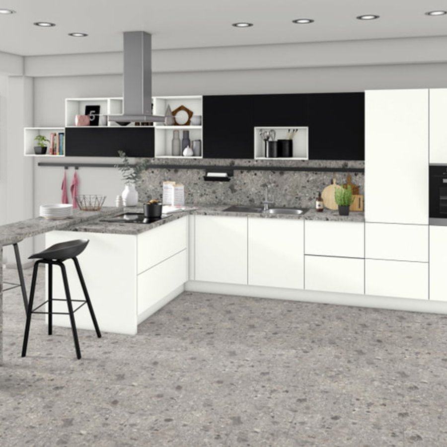 Grey Trestino 8mm Terrazzo Tile