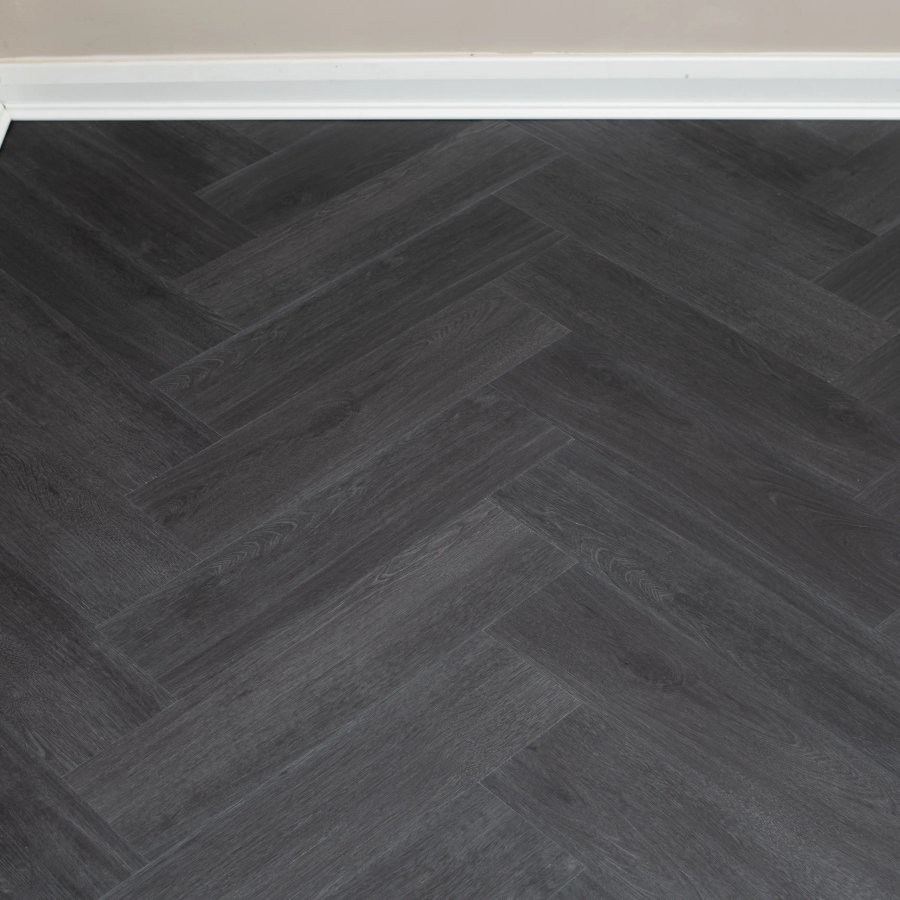 Nightfall Black Oak Herringbone 6mm SPC Click