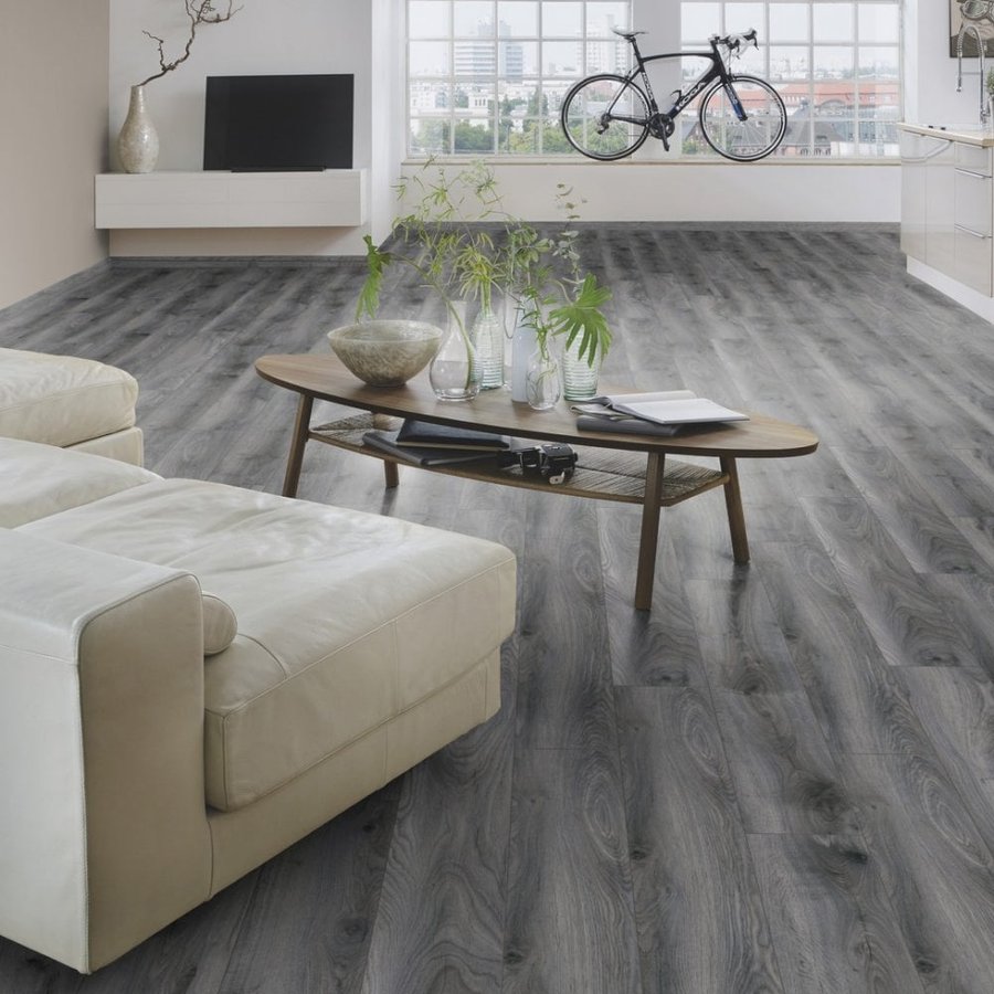 Dark Metal Grey Oak 8mm Laminate Flooring Floor Depot