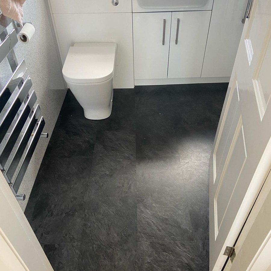 Dark Slate 5 5mm Spc Click Tiles Floor Depot