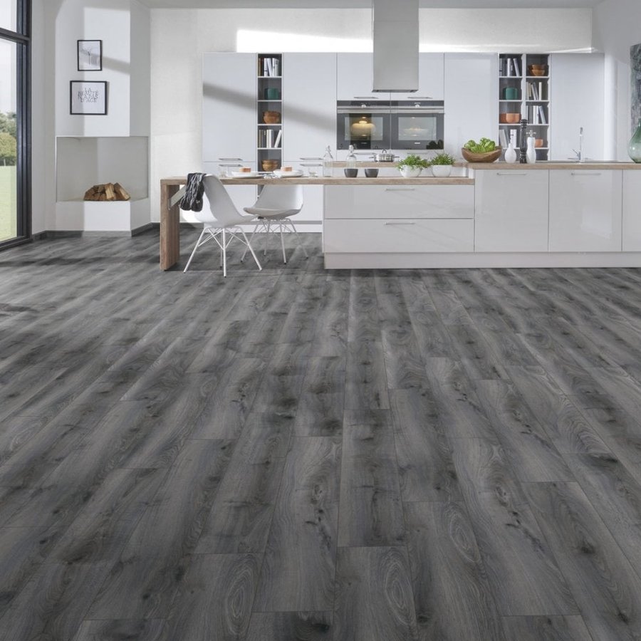 Dark Metal Grey Oak 8mm Laminate Flooring