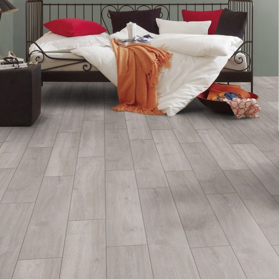 Whitewash Grey Oak 12mm Laminate Flooring