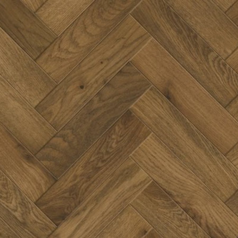 14mm x 100mm x 400mm Smoked Oak Herringbone