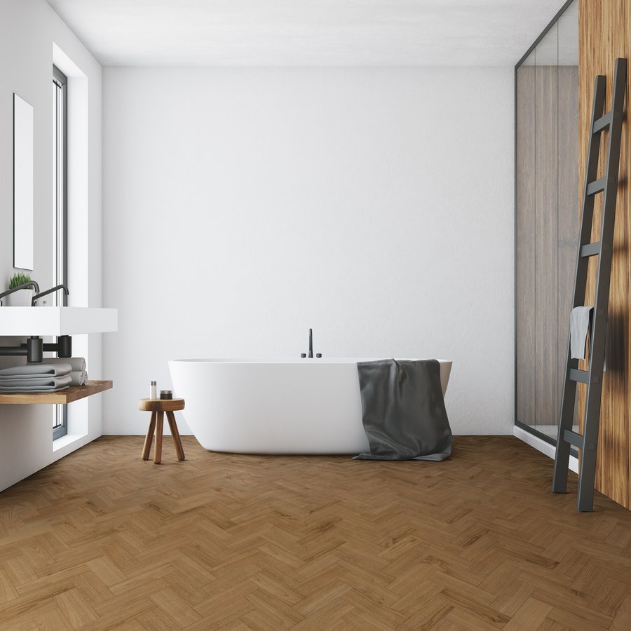 Heritage Oak Herringbone Dryback LVT