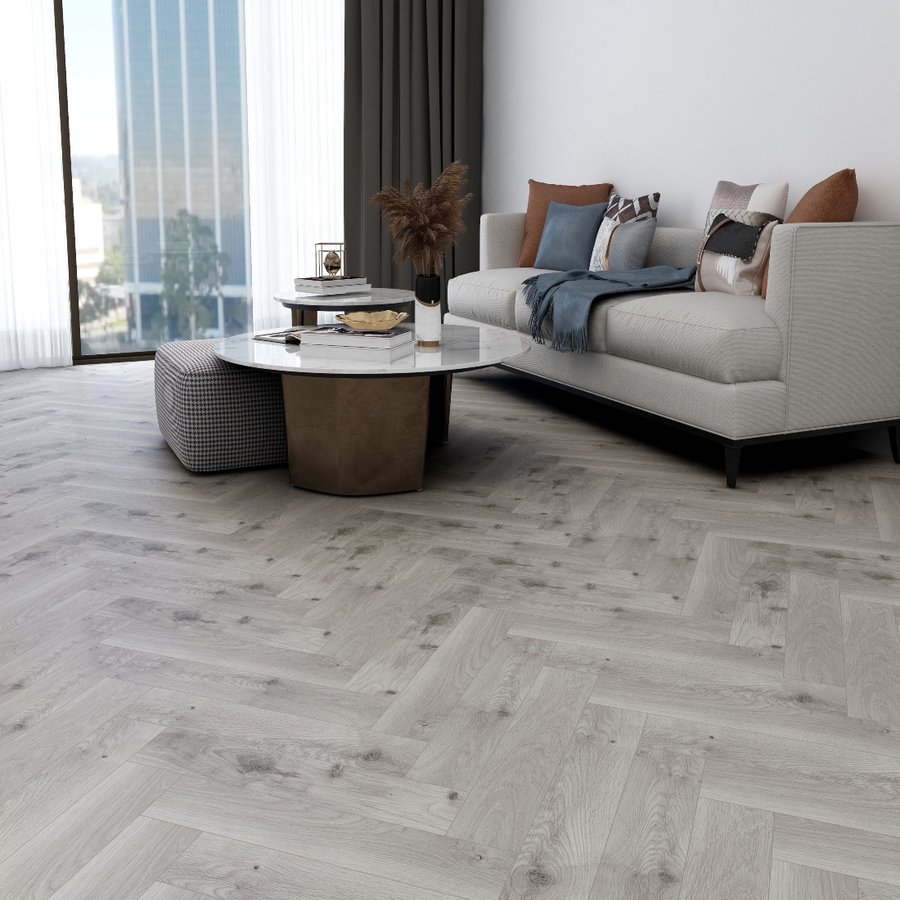 Grey Oak 5.2mm SPC Herringbone 