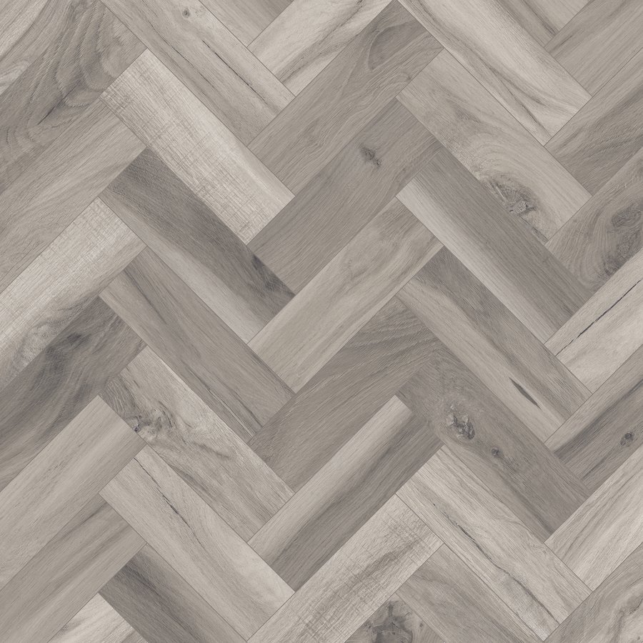 Monumental Grey Oak Herringbone Dryback LVT