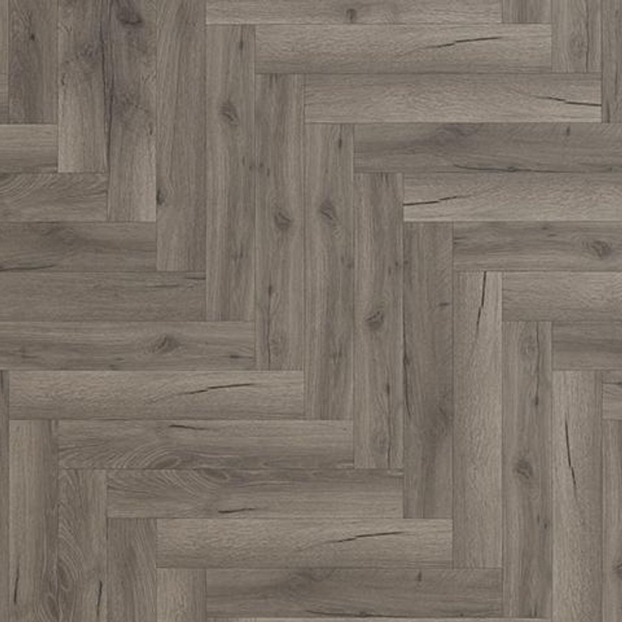 Flint Grey Oak 8mm Laminate Herringbone