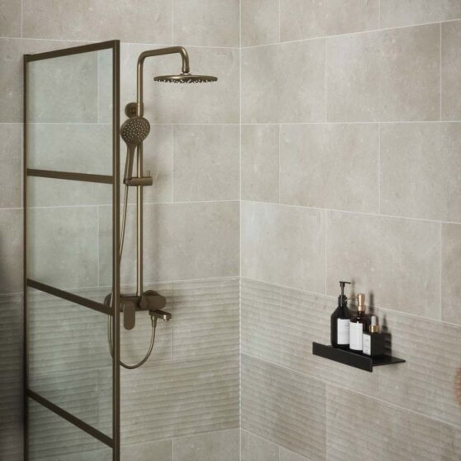 Grey Waffle Matt Ceramic Wall 300x600mm