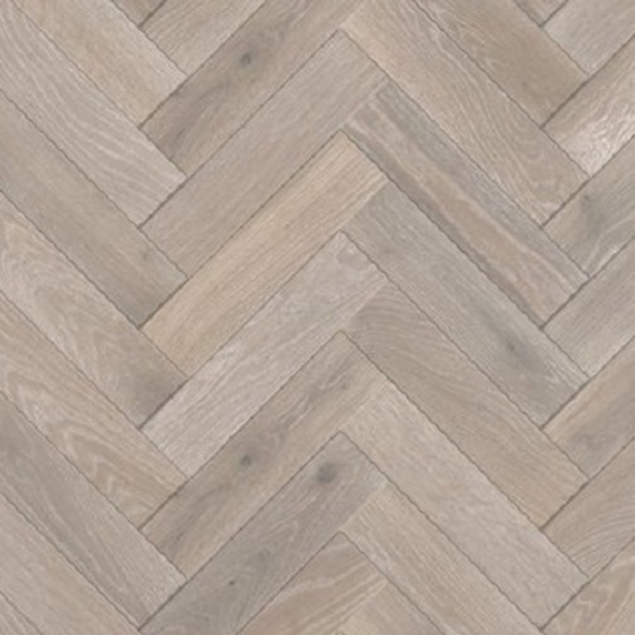 14mm x 100mm x 400mm Whitewash Grey Herringbone Oak