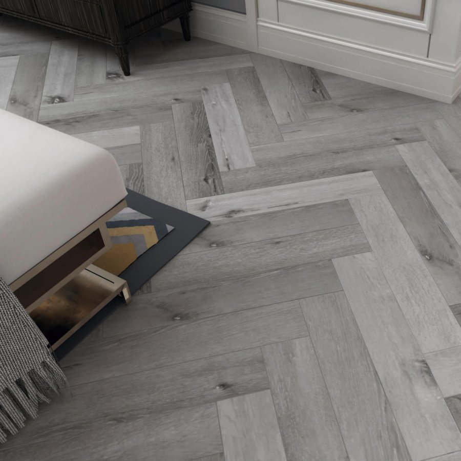 Winter Oak Grey 5mm SPC Herringbone 