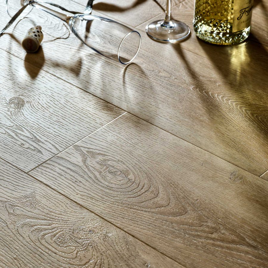 Bleached Oak Embossed Dryback LVT