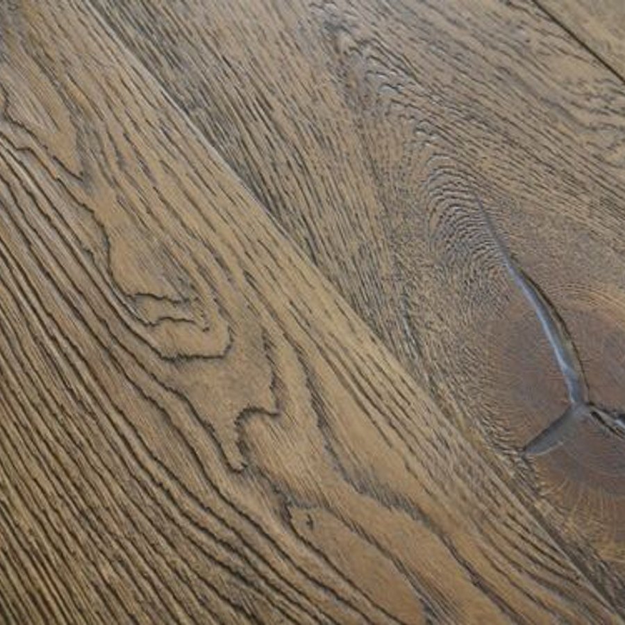 Engineered 20mm x 190 Distressed Dark Brown Hard Wax Oiled