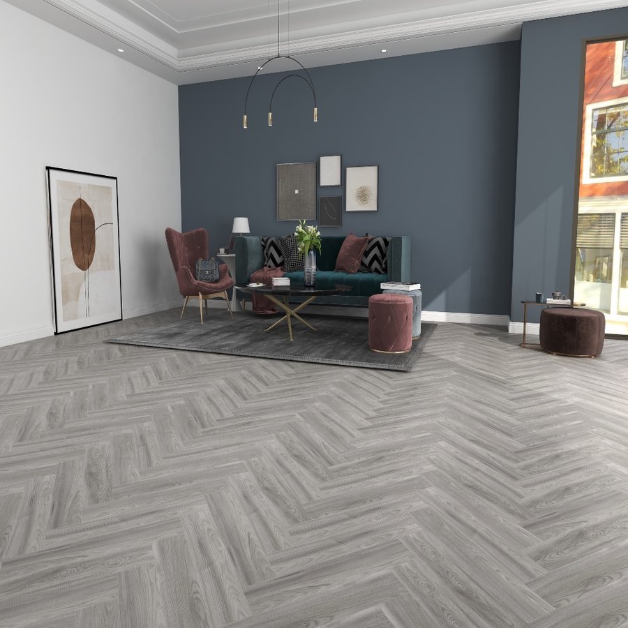 Shadow Oak 52mm Spc Herringbone Click Floor Depot