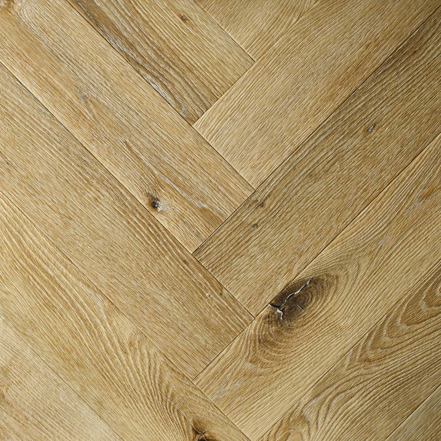 Washed Oak Herringbone Embossed Dryback LVT