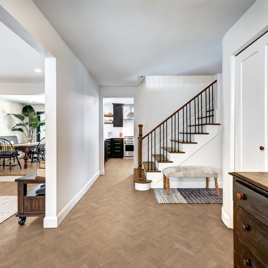 England Oak Herringbone Dryback LVT