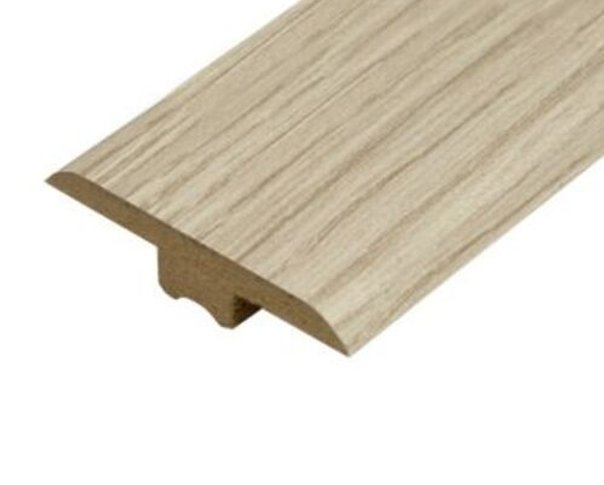 White Varnished Oak Laminate Doorbar - T-Bar 0.9m