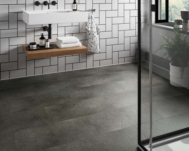 Dark Concrete 6mm Tile Effect SPC Click