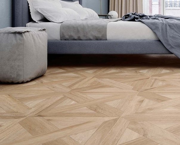 Arrun Parquet Oak Porcelain Tile - 600x600mm