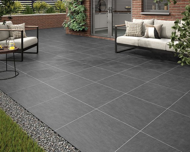 Barlow Black 600x900mm Outdoor Porcelain 20mm Tile