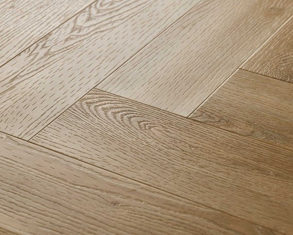 Bleached Oak Herringbone Embossed Dryback LVT