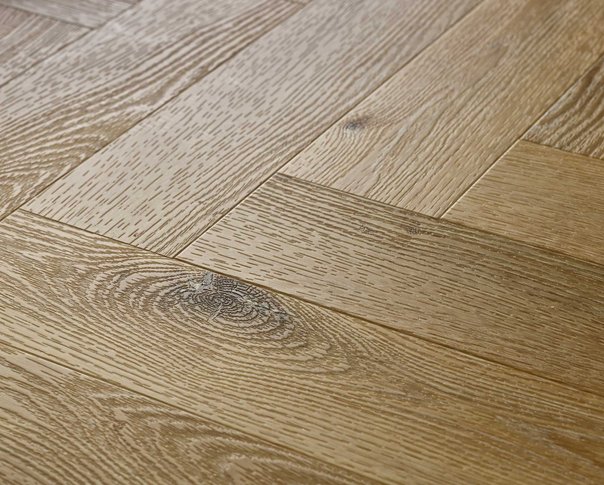 Washed Oak Herringbone Embossed Dryback LVT