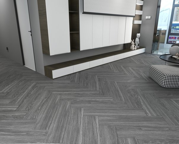 Pearl Grey 5mm SPC Herringbone