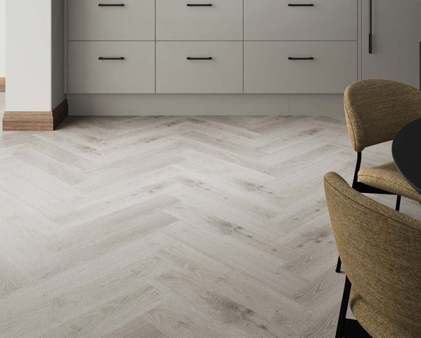 Frosted White Ash 5.2mm SPC Herringbone Click