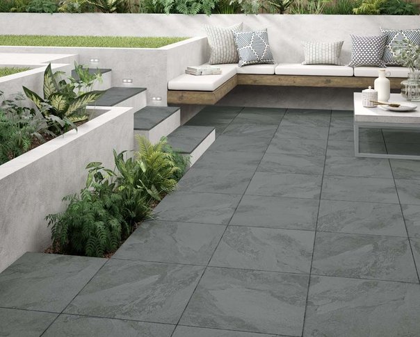 Willow Black Slate 600x900mm Outdoor 20mm Porcelain Tile