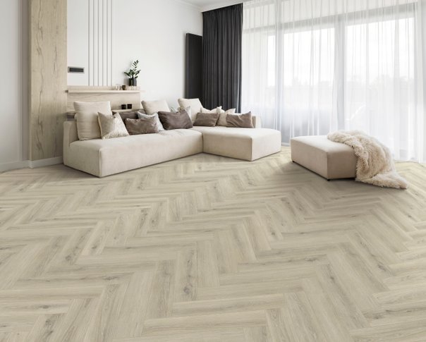 Sandy Limed Oak PREMIUM Herringbone 6.0 SPC Vinyl Click