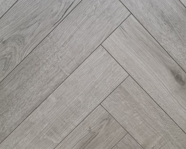 Dove Grey Herringbone 12mm Laminate