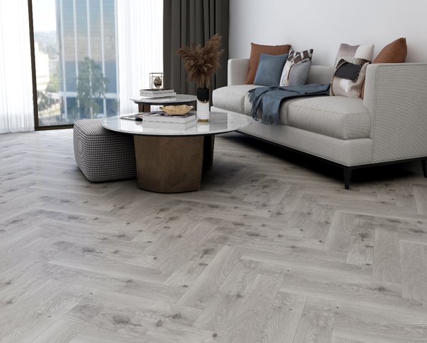 Grey Oak 5.2mm SPC Herringbone 