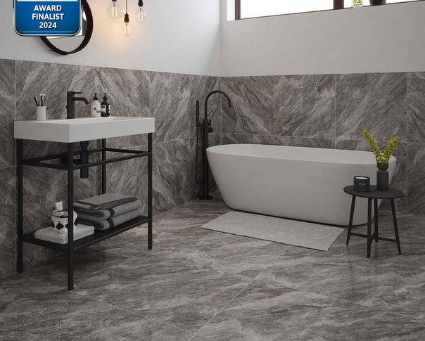 Ashton Grey Polished Tile 600x600mm