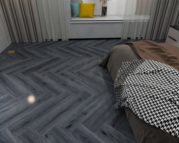 Volcanic Grey 5mm SPC Herringbone 