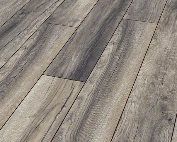 Distressed Grey Oak 10mm Narrow Laminate Flooring 