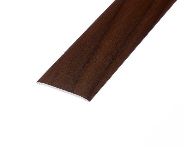 Dark Walnut Flat Aluminium Door Bar 0.9m