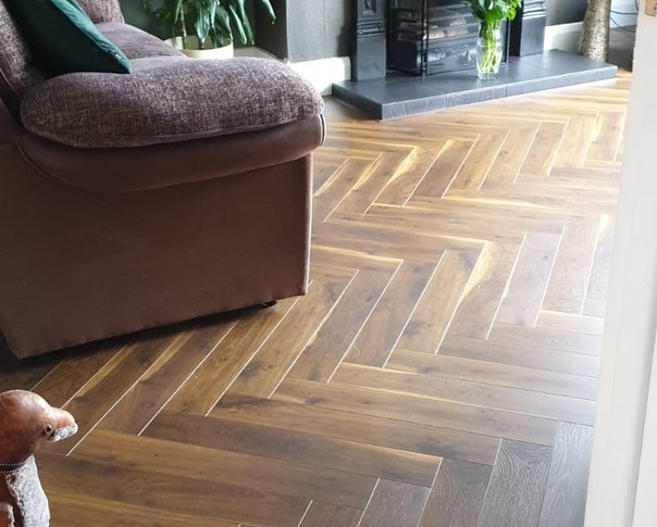 Coffee Oak 12mm Herringbone