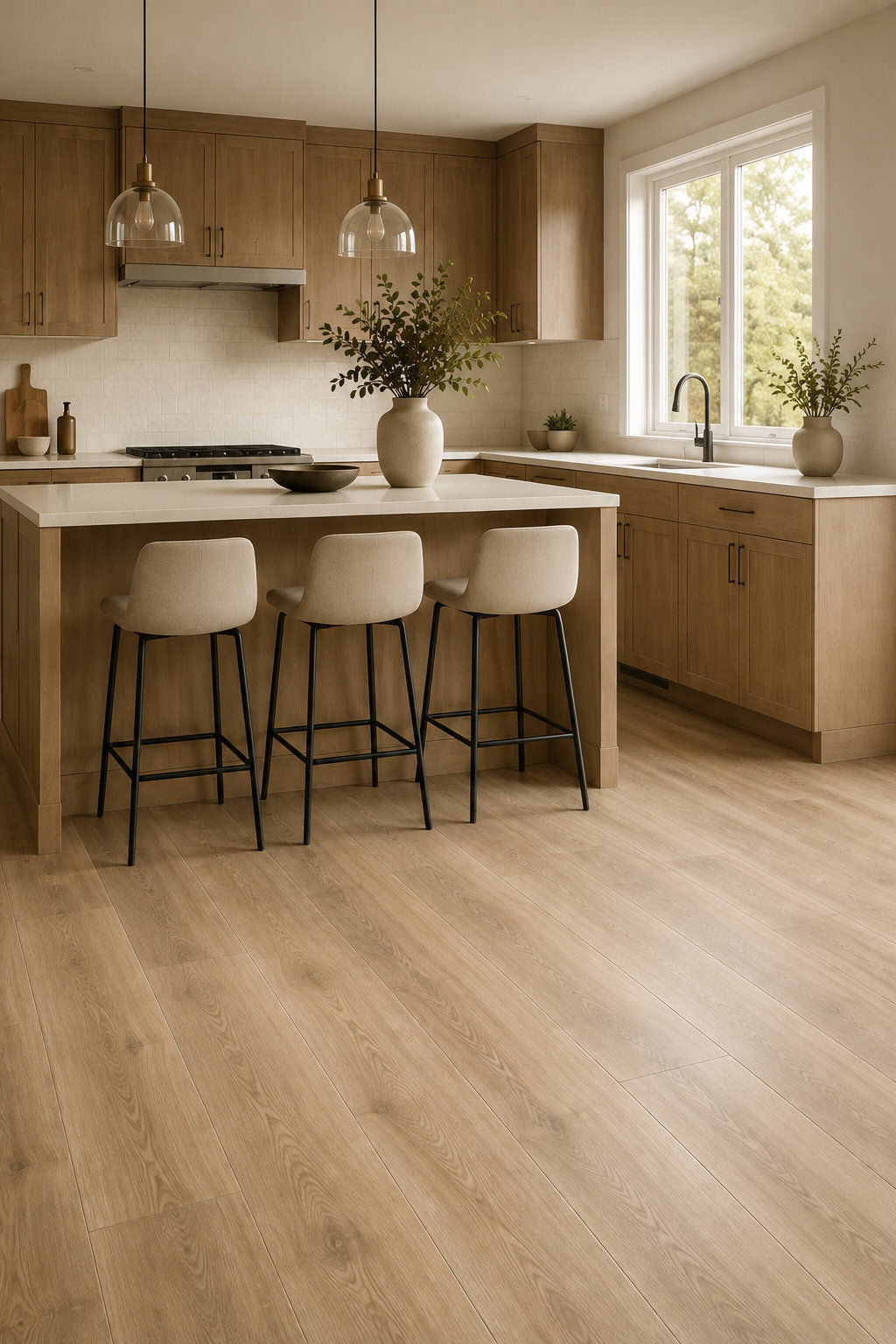 Luxury vinyl plank flooring