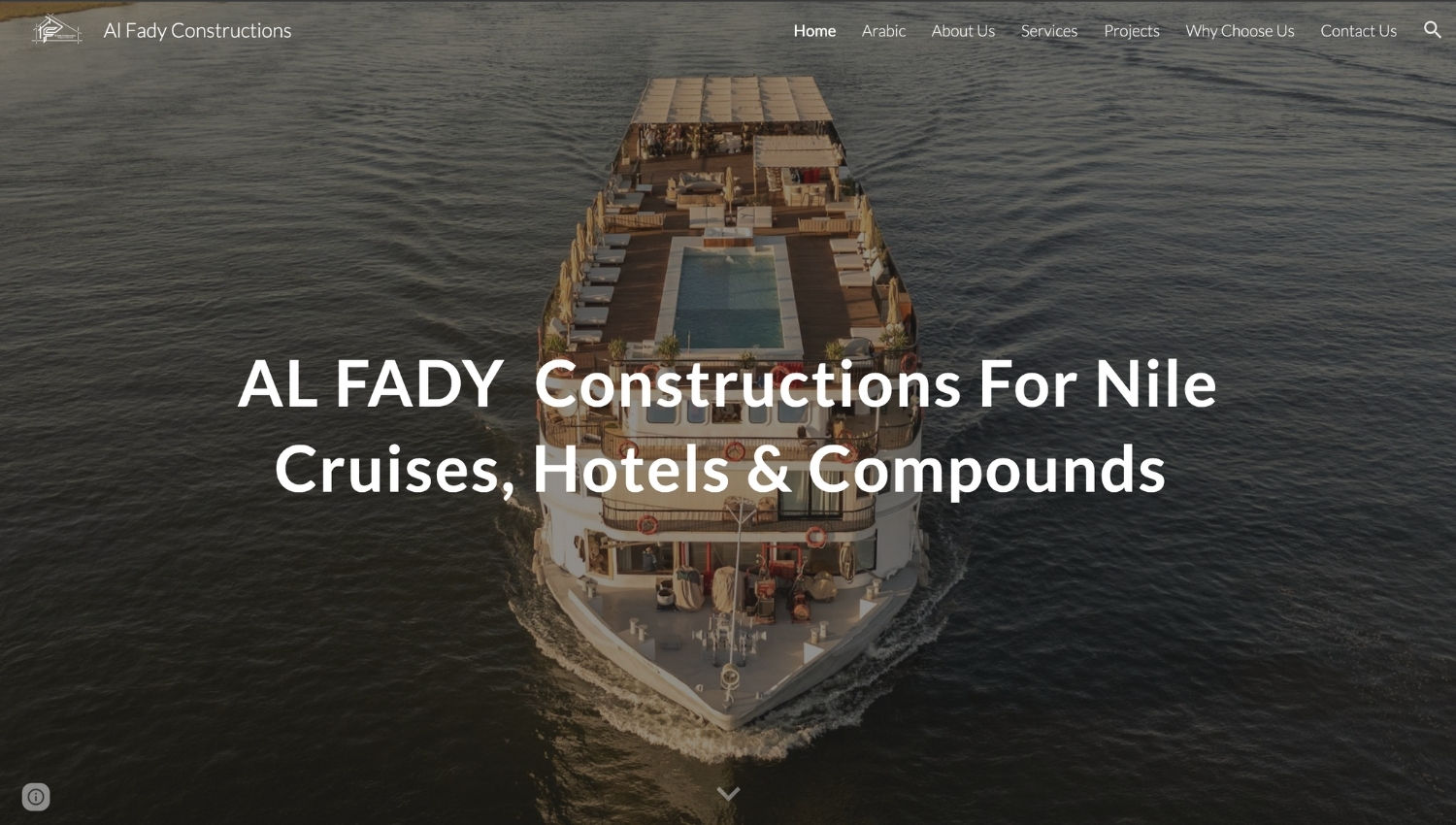 سكرين شوت لموقع AL FADY Constructions