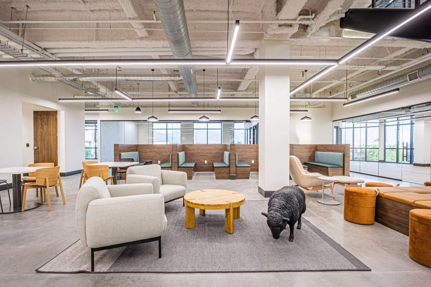 Lehi Shared Workspaces interior lounge