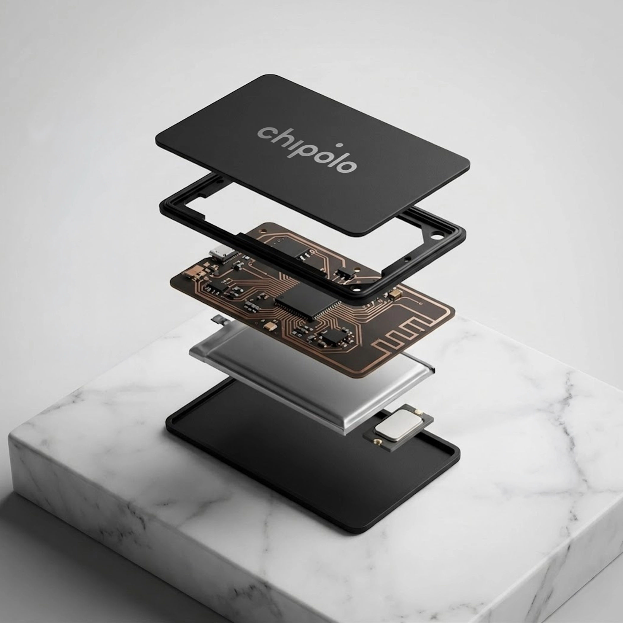 We-Commerce RFID Wallet + Chipolo Tracker — hardware