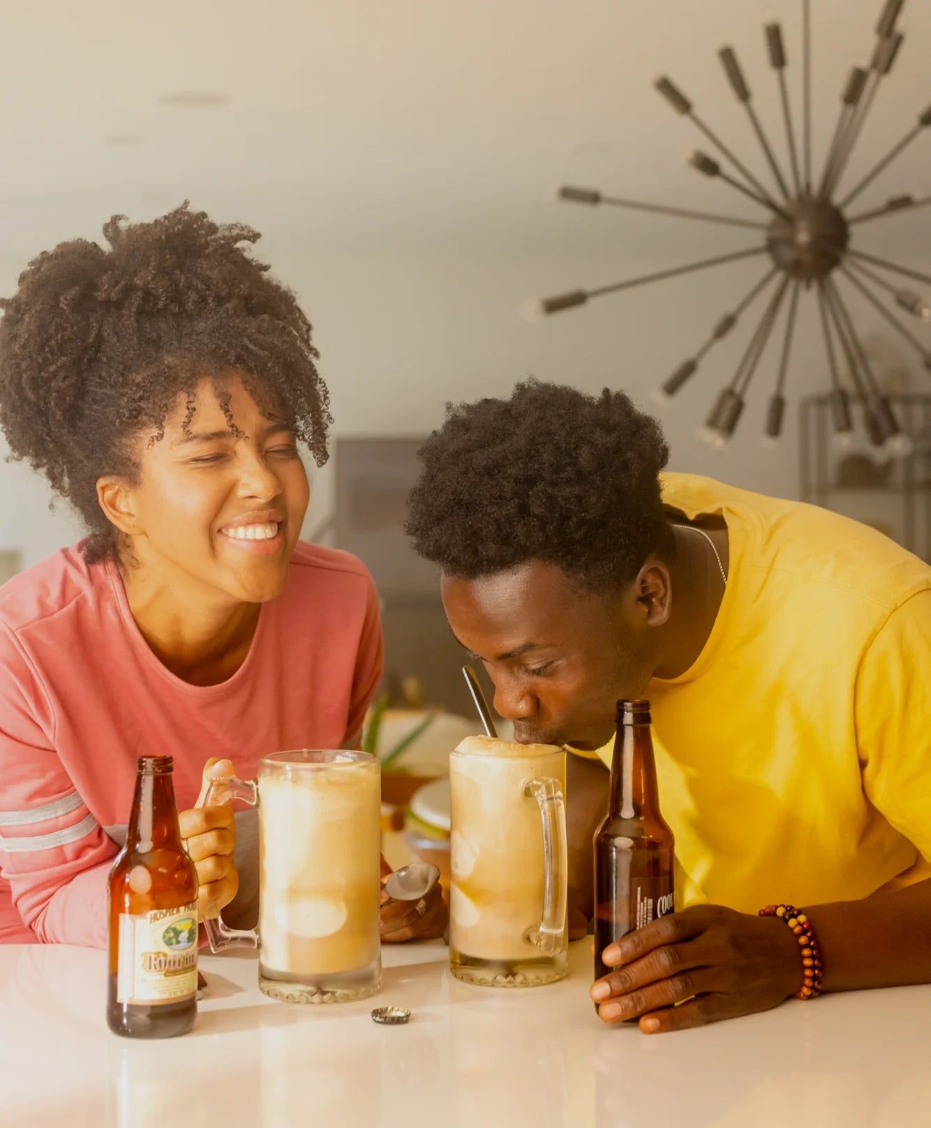 Foamy root beer mug