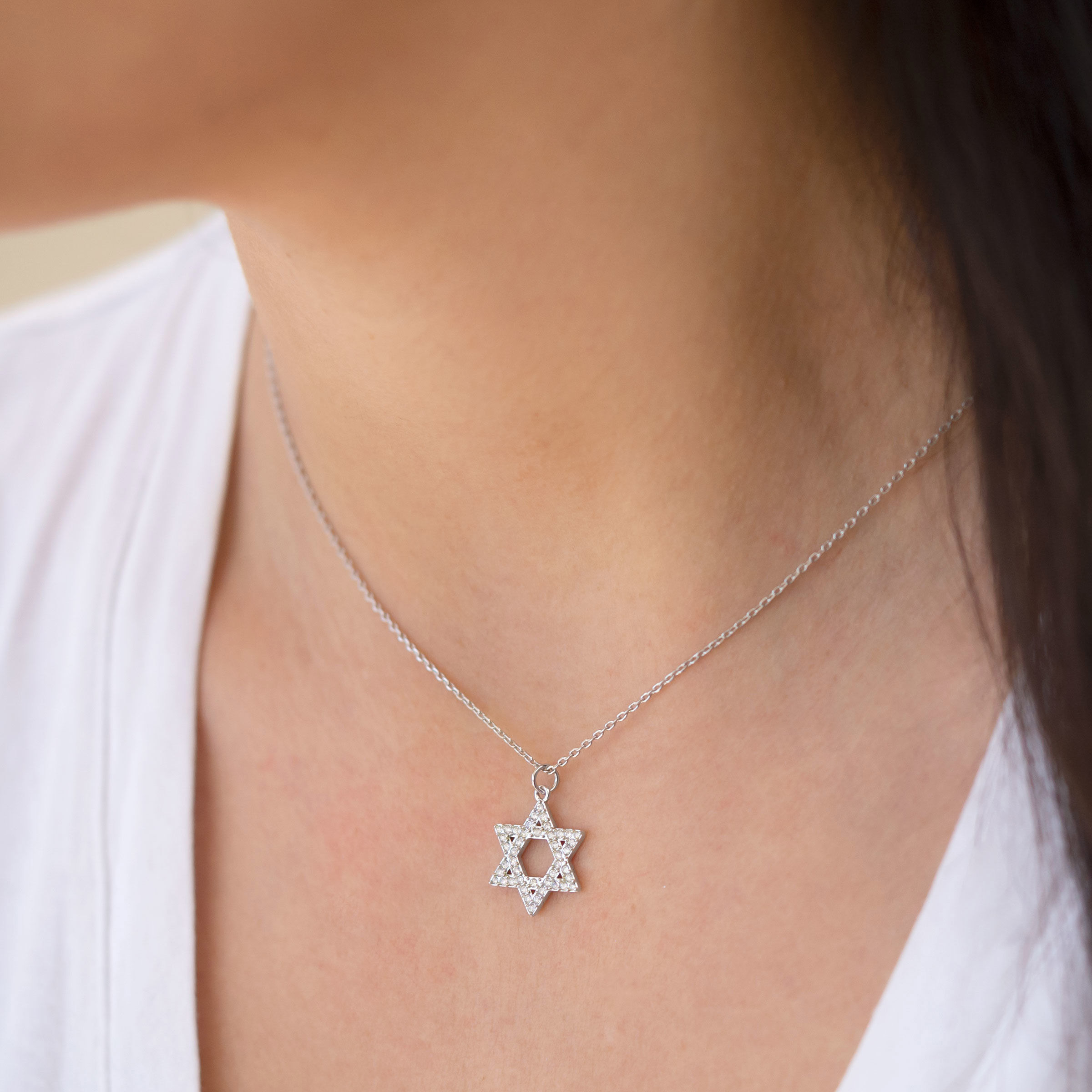 Star of David Necklace — view 2