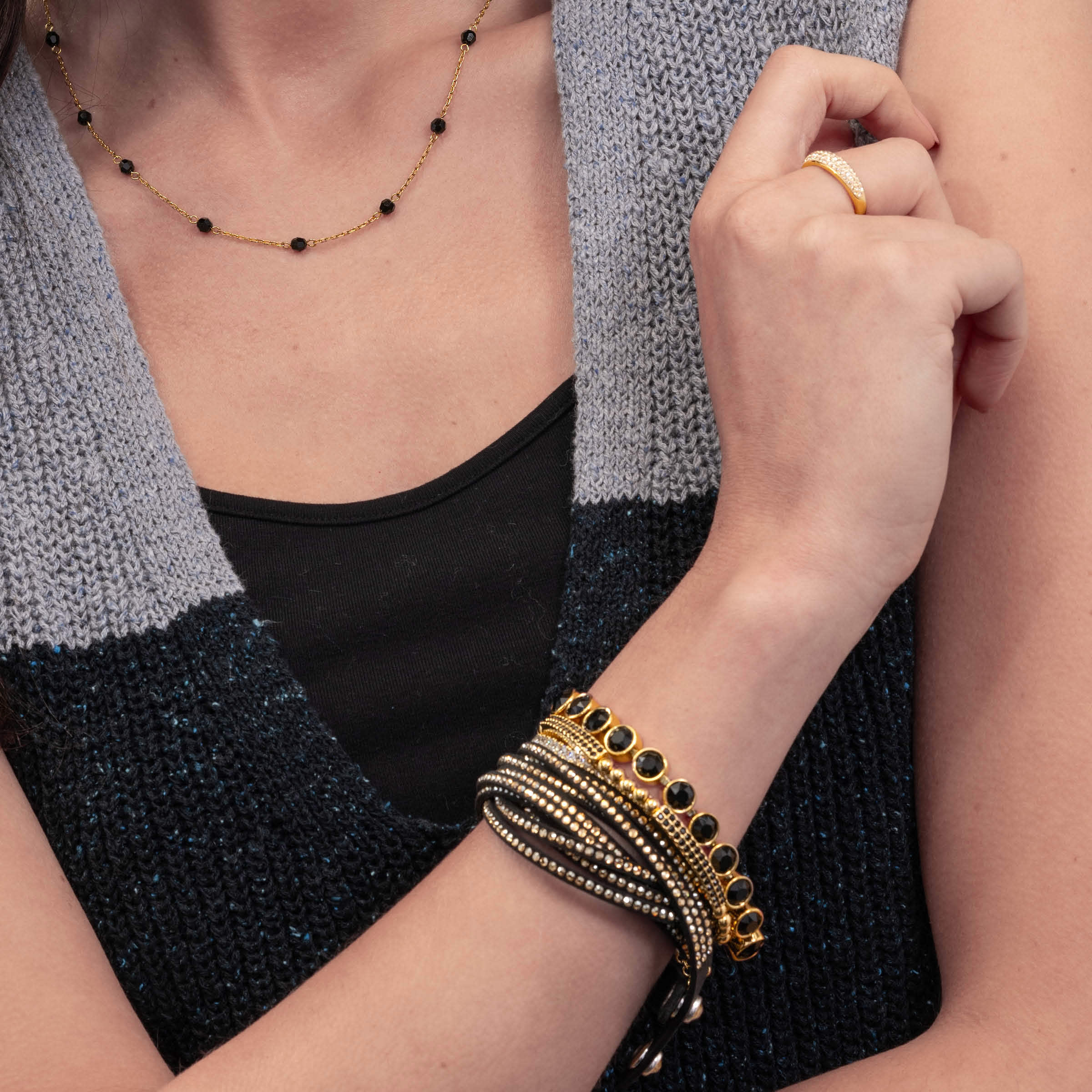 Wrap-Star Bracelet, Golden Jet — view 5