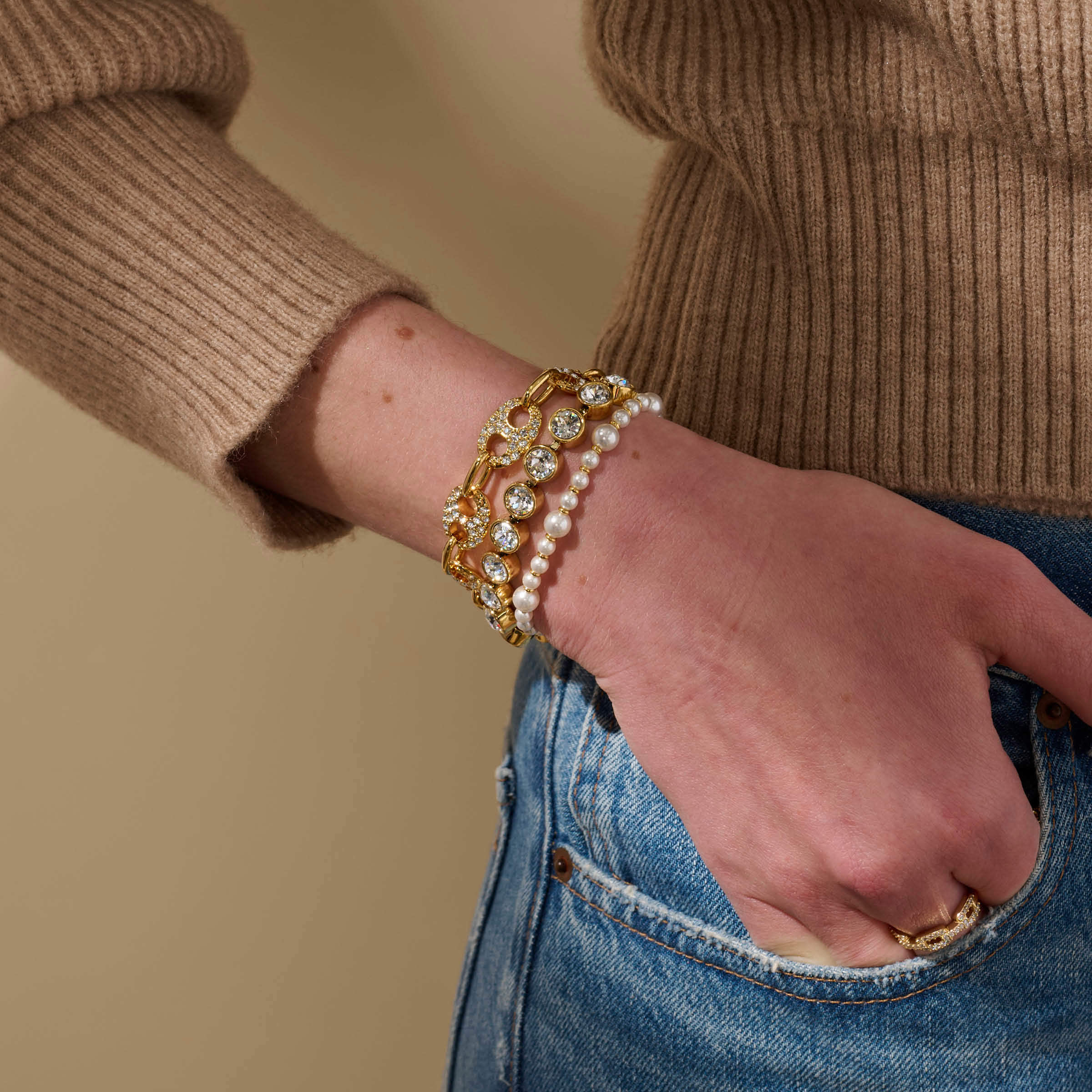 Golden Crystal Ice Bracelet — view 2