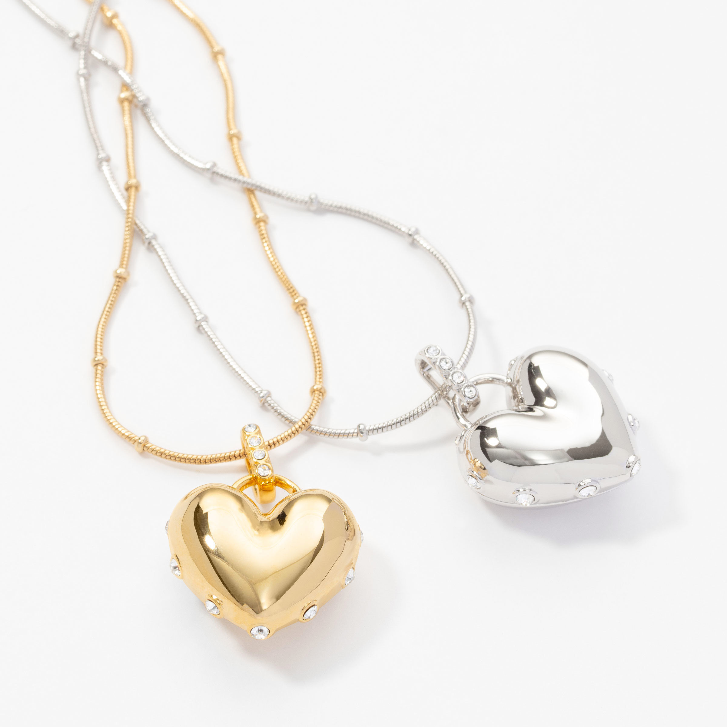 Full Heart Pendant, Golden — view 3