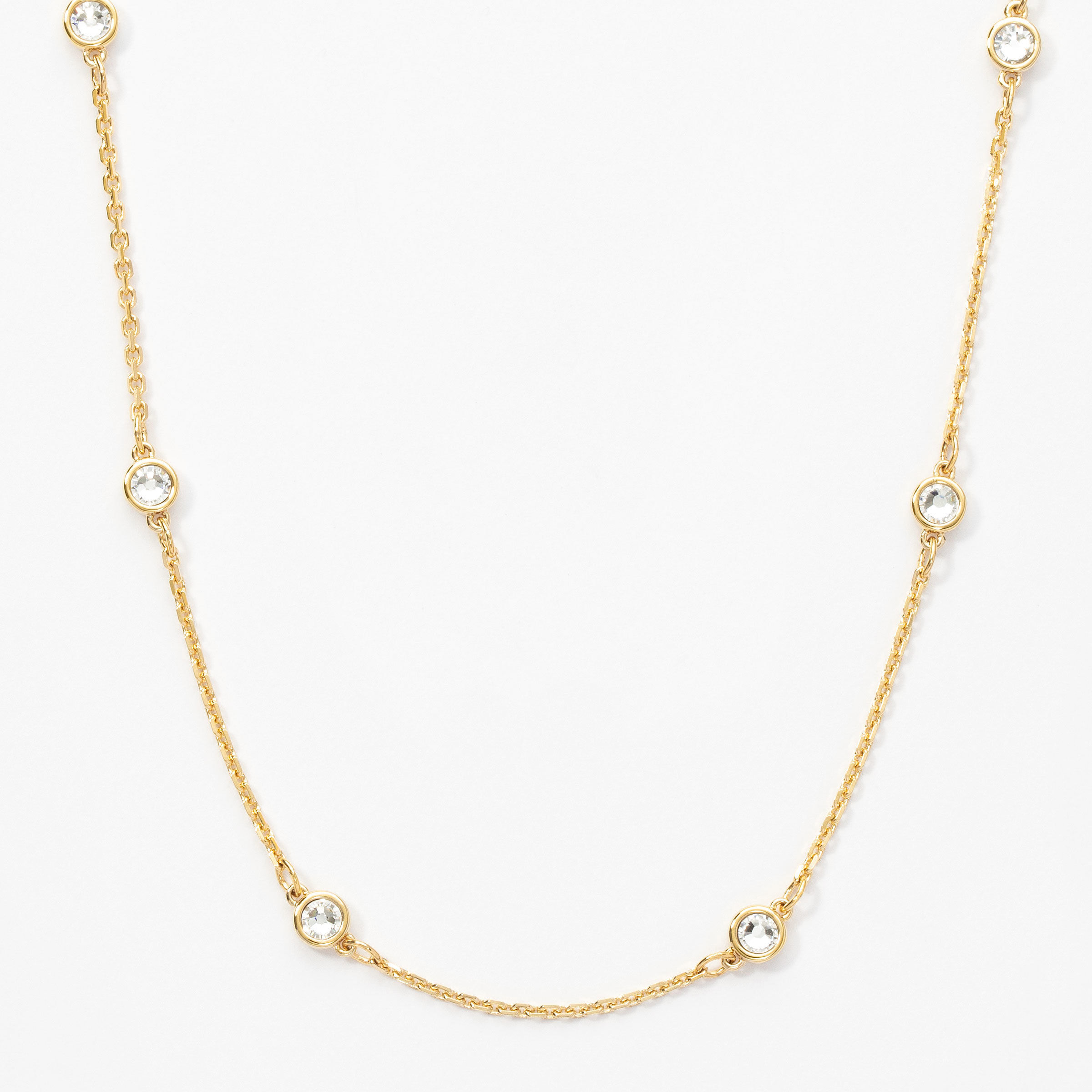 Fine Line Necklace, Golden — view 2