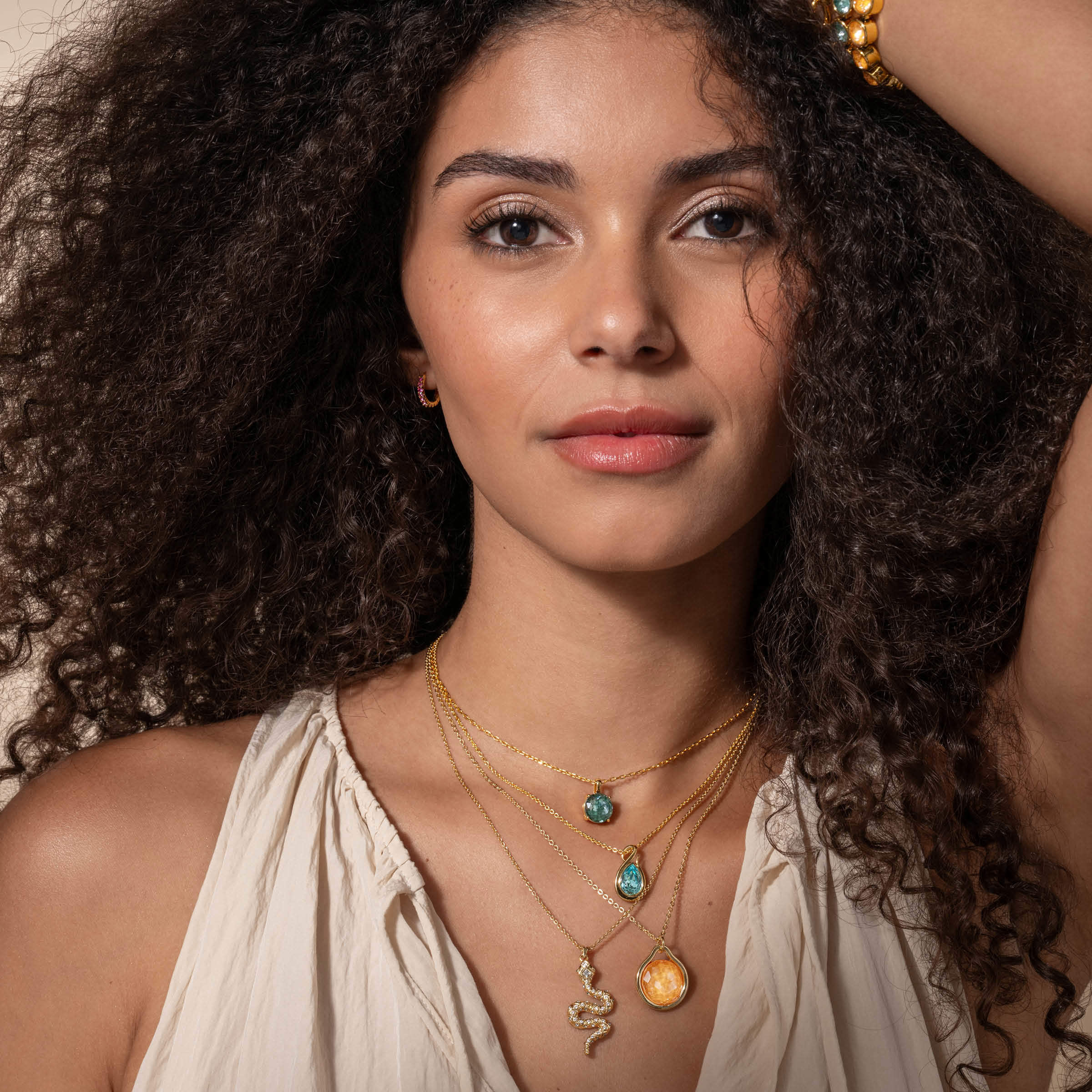 Ella Necklace, Golden Pine — view 2